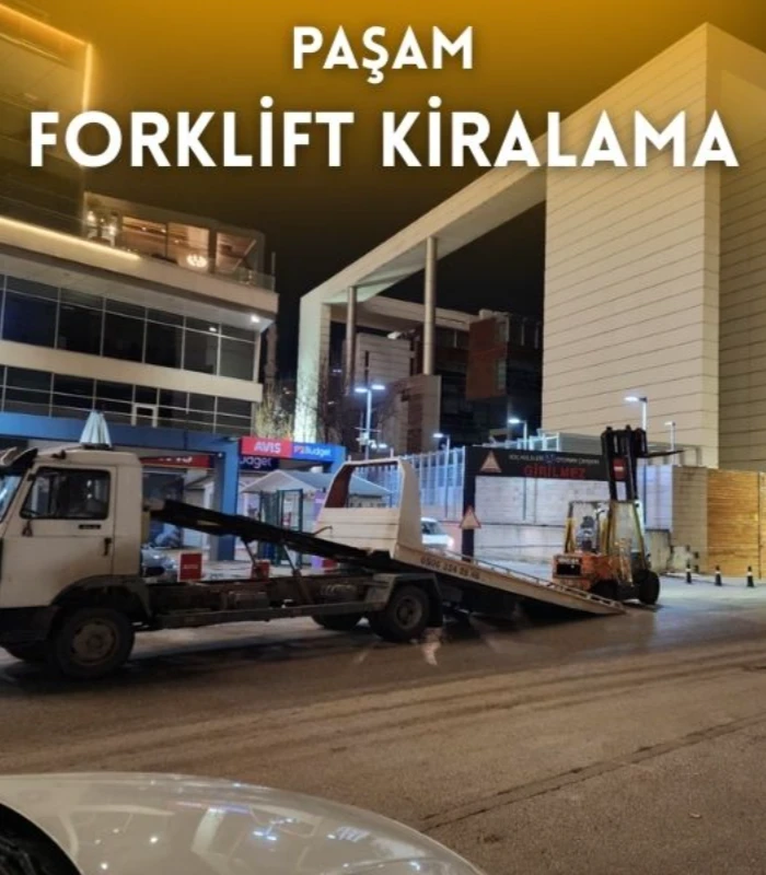 Saray kiralık forklift hizmeti veren Paşam Forklift Kiralama sahada çalışma