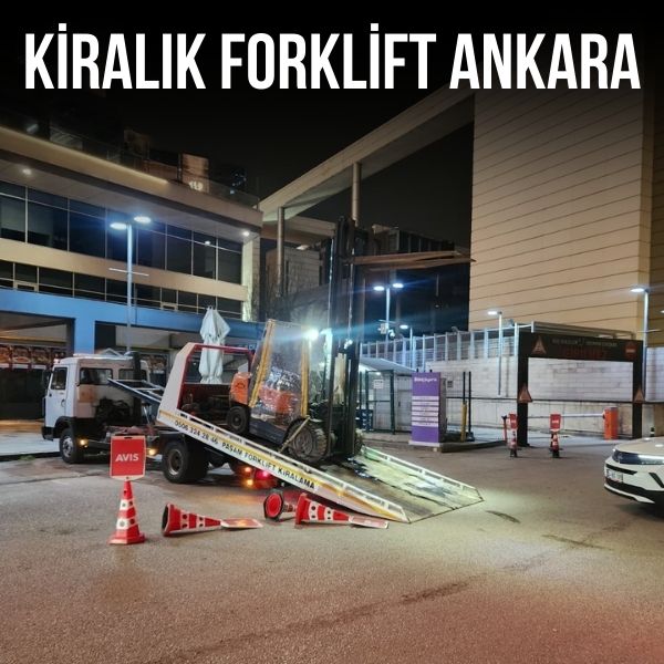 Saray bölgesinde günlük forklift kiralama hizmeti sunan forklift aracı